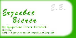 erzsebet bierer business card