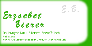 erzsebet bierer business card